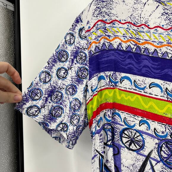 Vintage Ali Miles Short Sleeve Blouse & Pants Set TieDye 80's USA Made Women 12 - Picture 12 of 14